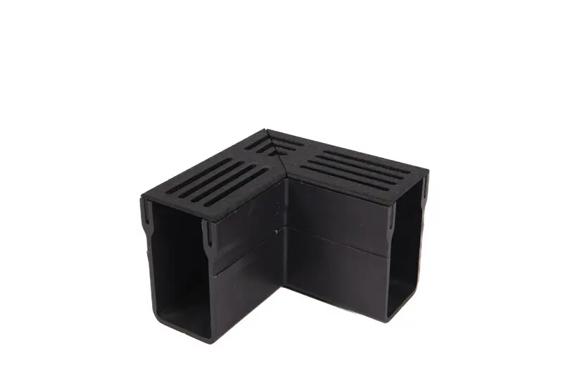 Star Drain 65/100 Hoekstuk - Premium Zwart (Aluminium)