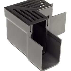 Hexa Slim-Line Zwart Hoek 90o