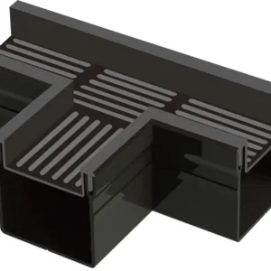 Top Stone 100/100 T-stuk - Zwart (Aluminium)