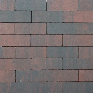 Strackstone Crown GRN+ Dikformaat 21x7x8 vlak wijnrood/antraciet genuanceerd KOMO PL2