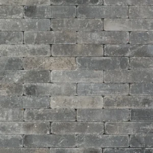 Trommelsteen 20x5x7 grijs/zwart genuanceerd