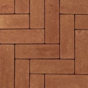 Strackstone+ Dikformaat 21x7x8 vlak wijnrood/oker genuanceerd PL3