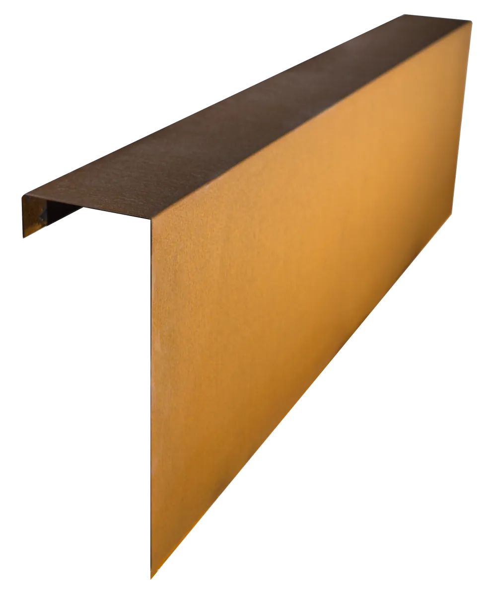 Overzetprofiel Muurblok Recht 150x45x12,8cm Corten