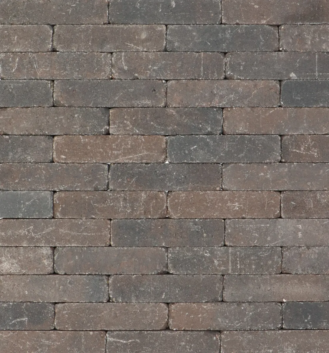 Trommelsteen 20x5x7 bruin/zwart genuanceerd