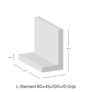 L-Element 80x45x100x10cm Zichtbeton