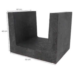 (H) U-element 40x50x40 Antraciet