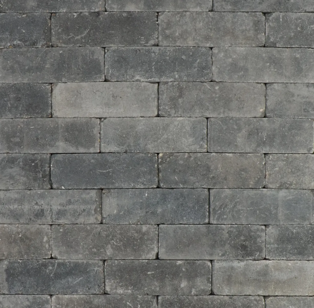 Trommelsteen 21x7x7 grijs/zwart genuanceerd