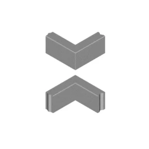 Hoekstuk 10x20 90° grijs