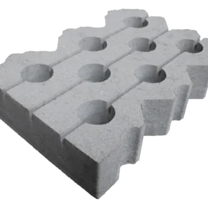 Grasbetontegel type K 40x60x12(40 cm. zijde vlak + bovenzijde vlak) K85912 klasse B BK15 GRN+