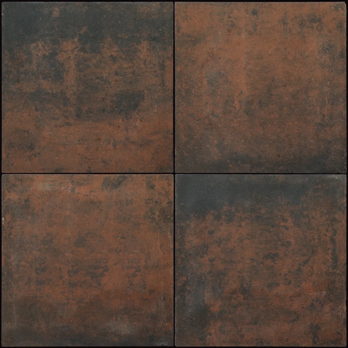 Carré tegel 50x50x5 vlak KOMO nero castano - Afbeelding 4