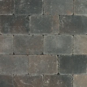 Trommelsteen 20x30x6 bruin/zwart genuanceerd