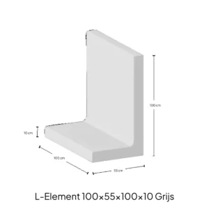 L-Element 100x55x100x10cm Zichtbeton