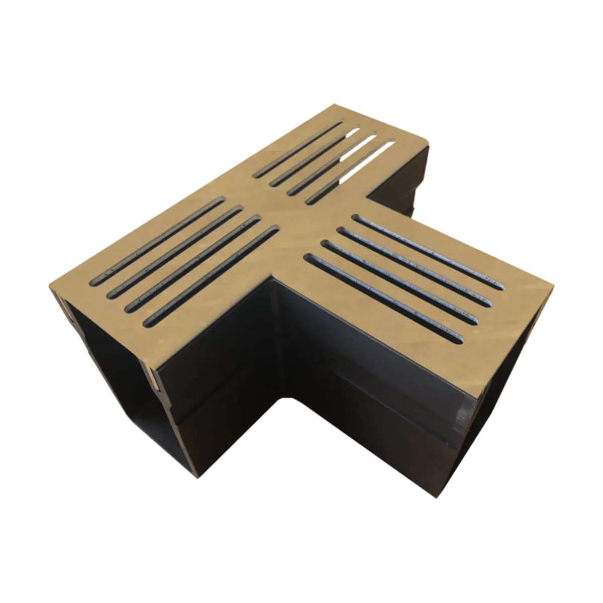 Star Drain 65/100 T-stuk - Roestbruin (Cortenstalen)