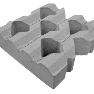 Grasbetontegel type C 40x40x12(40 cm. zijde vlak) BK25 vierkante gaten