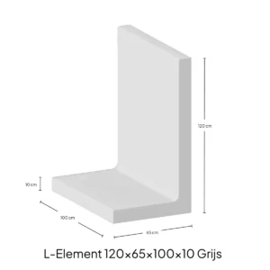L-Element 120x65x100x10cm Zichtbeton