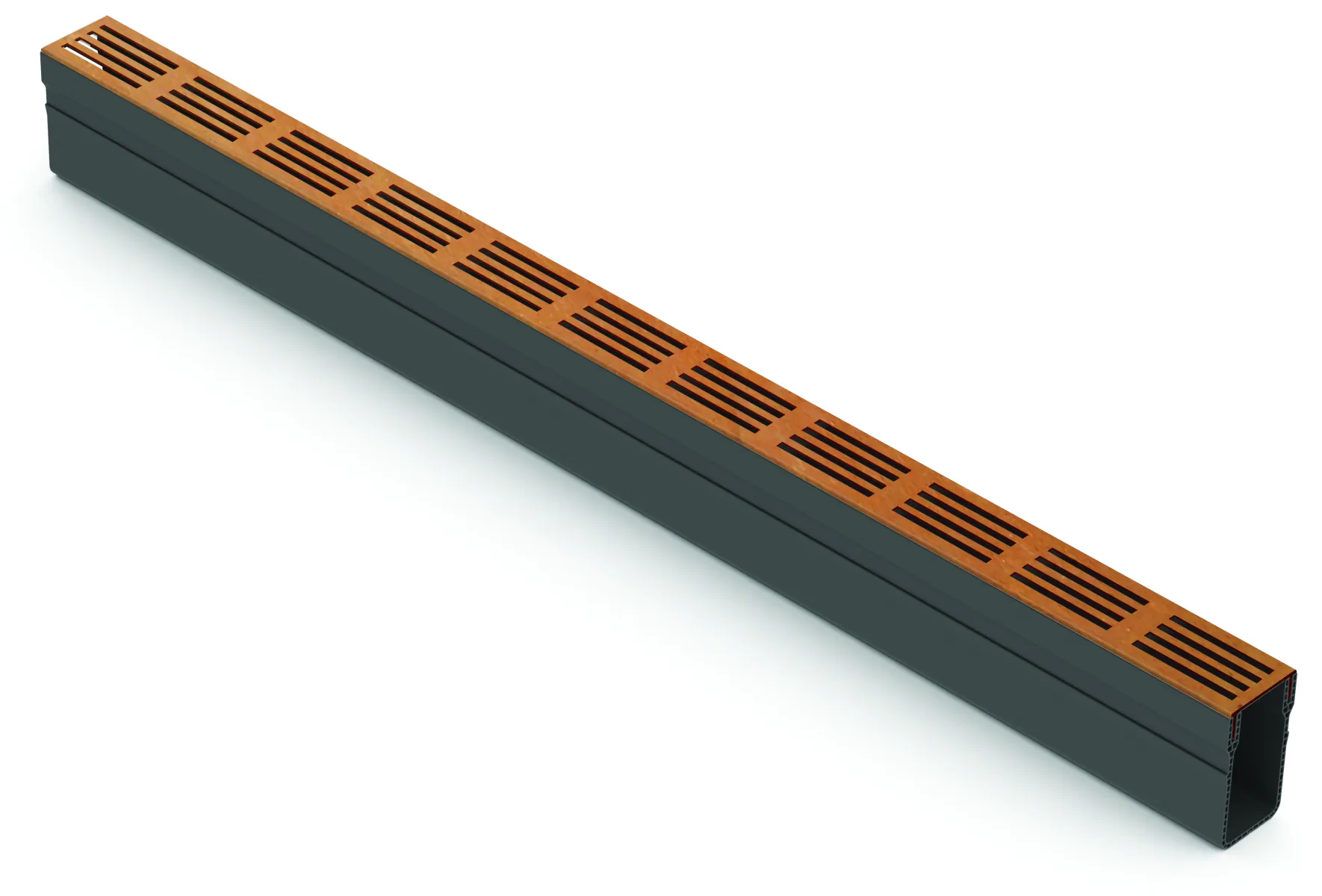 Hexa Slim-Line Corten 100cm