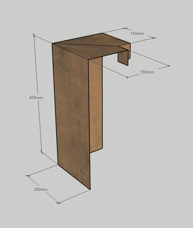 Overzetprofiel Muurblok Hoek 20x45x15,8cm Corten - Afbeelding 9