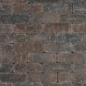 Trommelsteen 21x7x7 bruin/zwart genuanceerd