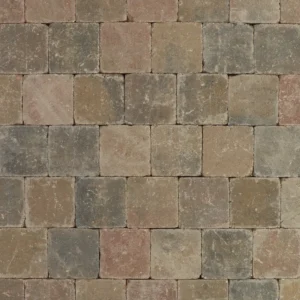 Trommelsteen 15x15x6 brons genuanceerd