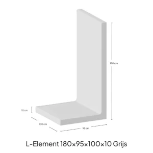 L-Element 180x95x100x10cm Zichtbeton