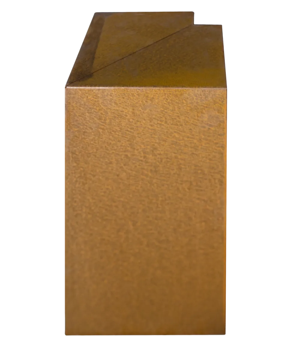 Overzetprofiel Muurblok Hoek 17x45x12,8cm Corten